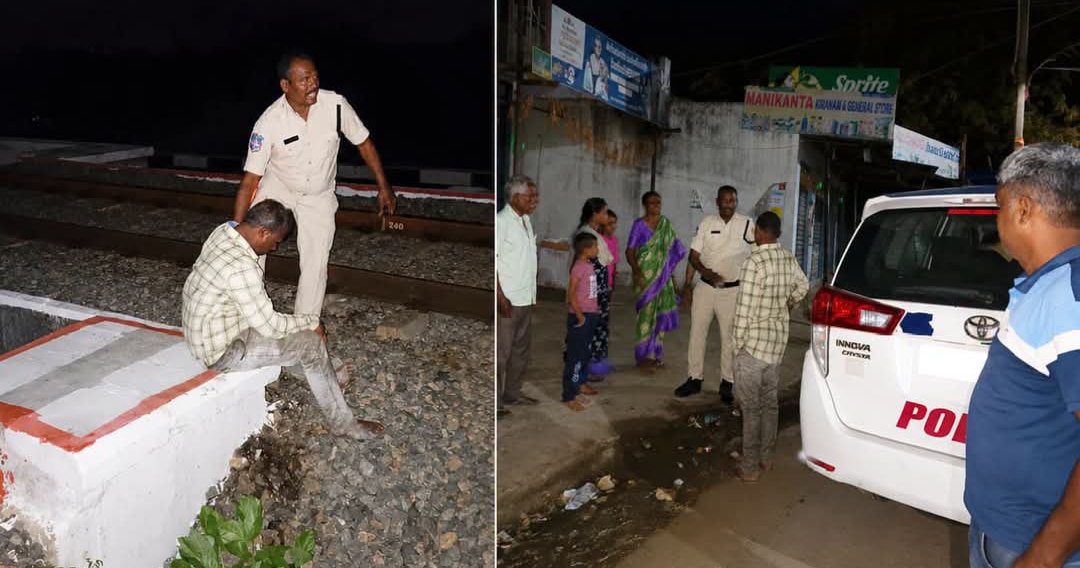 అర్ధరాత్రి అప్రమత్తతతో వ్యక్తి ప్రాణాలు కాపాడిన రాజాపూర్ పోలీసులు