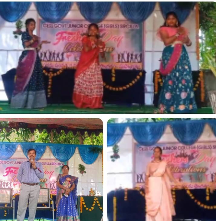 సెస్ ప్రభుత్వ బాలికల జూనియర్ కళాశాల లో ఫ్రెషర్స్ డే పార్టీ వేడుకలు 