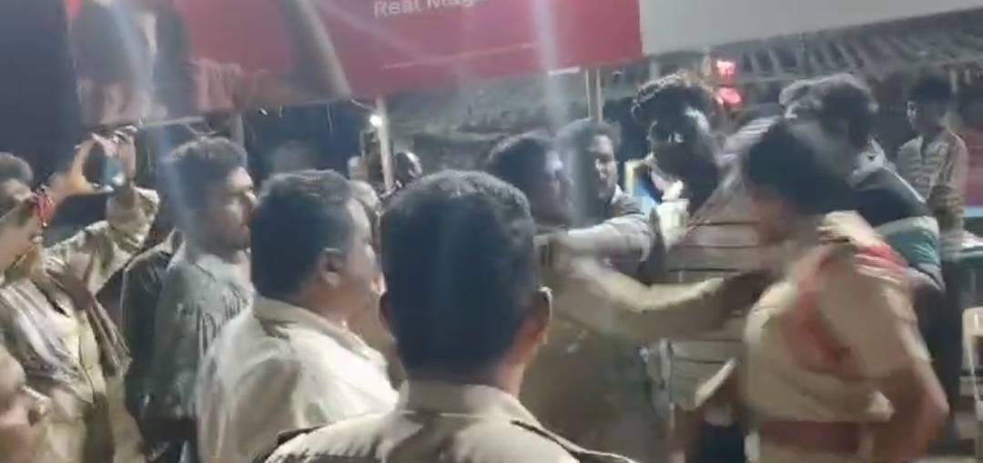 మహిళా ఎస్ఐ పై కాంగ్రెస్ నేతలు దాడి