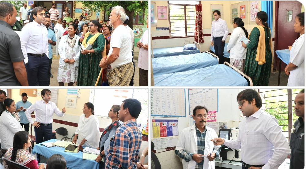 రేగళ్ల PHC ఆకస్మిక తనిఖీ... సకాలంలో నాణ్యమైన వైద్యం అందించాలని కలెక్టర్ అంకిత్ ఆదేశం