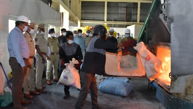 సంగారెడ్డి జిల్లా డ్రగ్ డిస్పోజల్ కమిటీ ఆధ్వర్యంలో ఇన్సినిరేషన్..