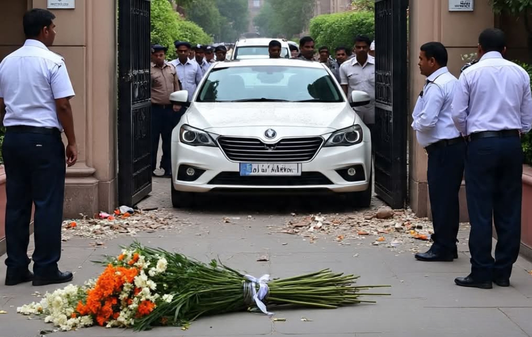 ఢిల్లీ అసెంబ్లీ దగ్గర హైటెన్షన్.. గేటును ఢీకొట్టి అసెంబ్లీలోకి దూసుకొచ్చిన కారు.. 